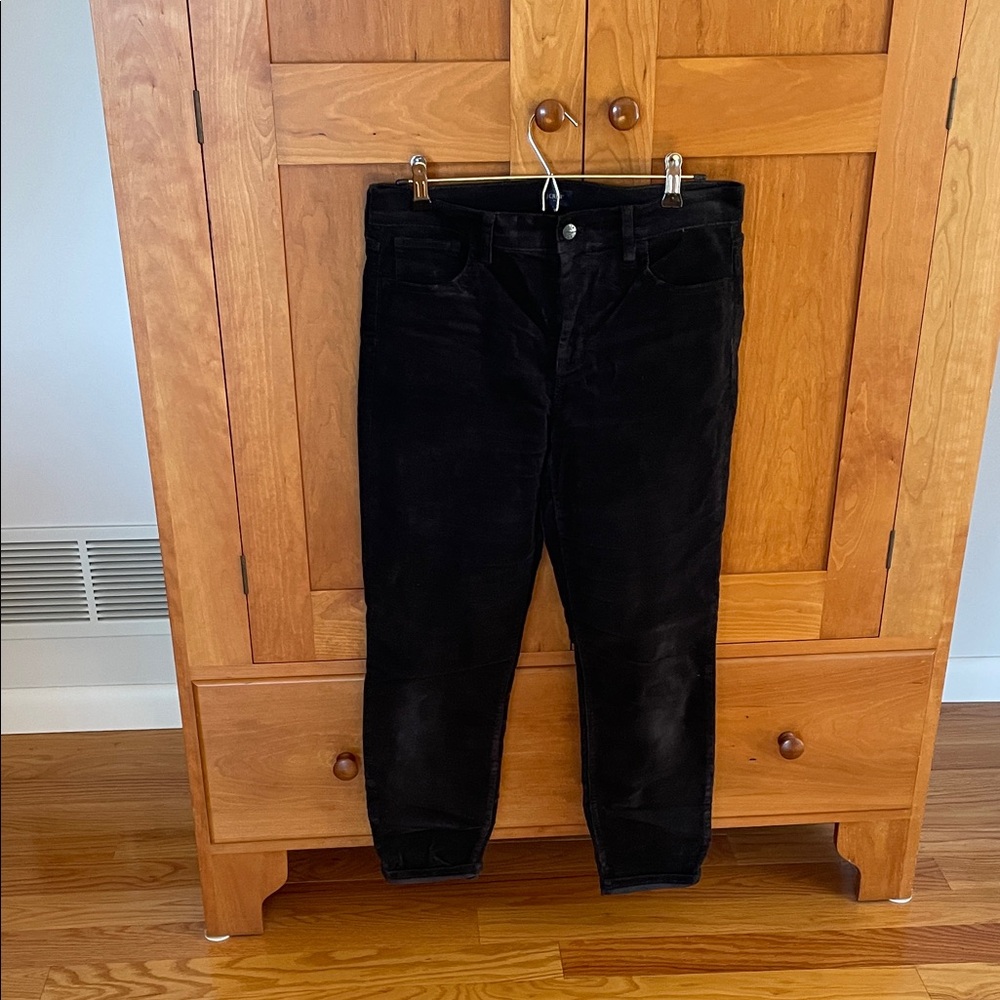 J. Crew Black Corduroy Skinny Pants